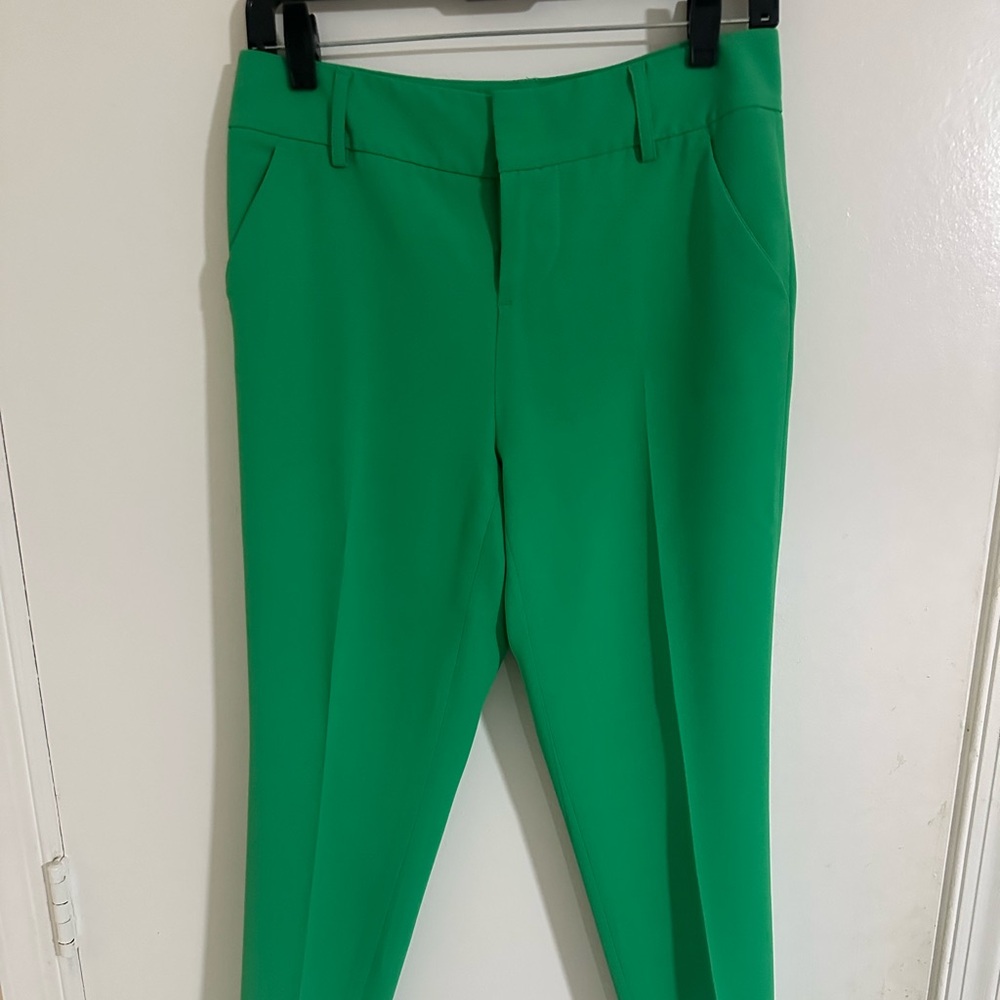 Alice + Olivia Emerald Green Cropped Ankle Pants
